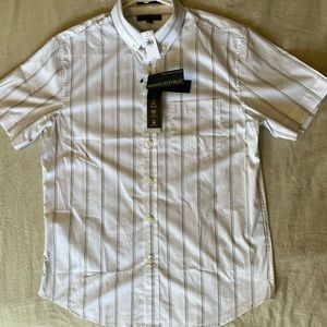 Banana Republic Tech Stretch Cotton Button-Up MD